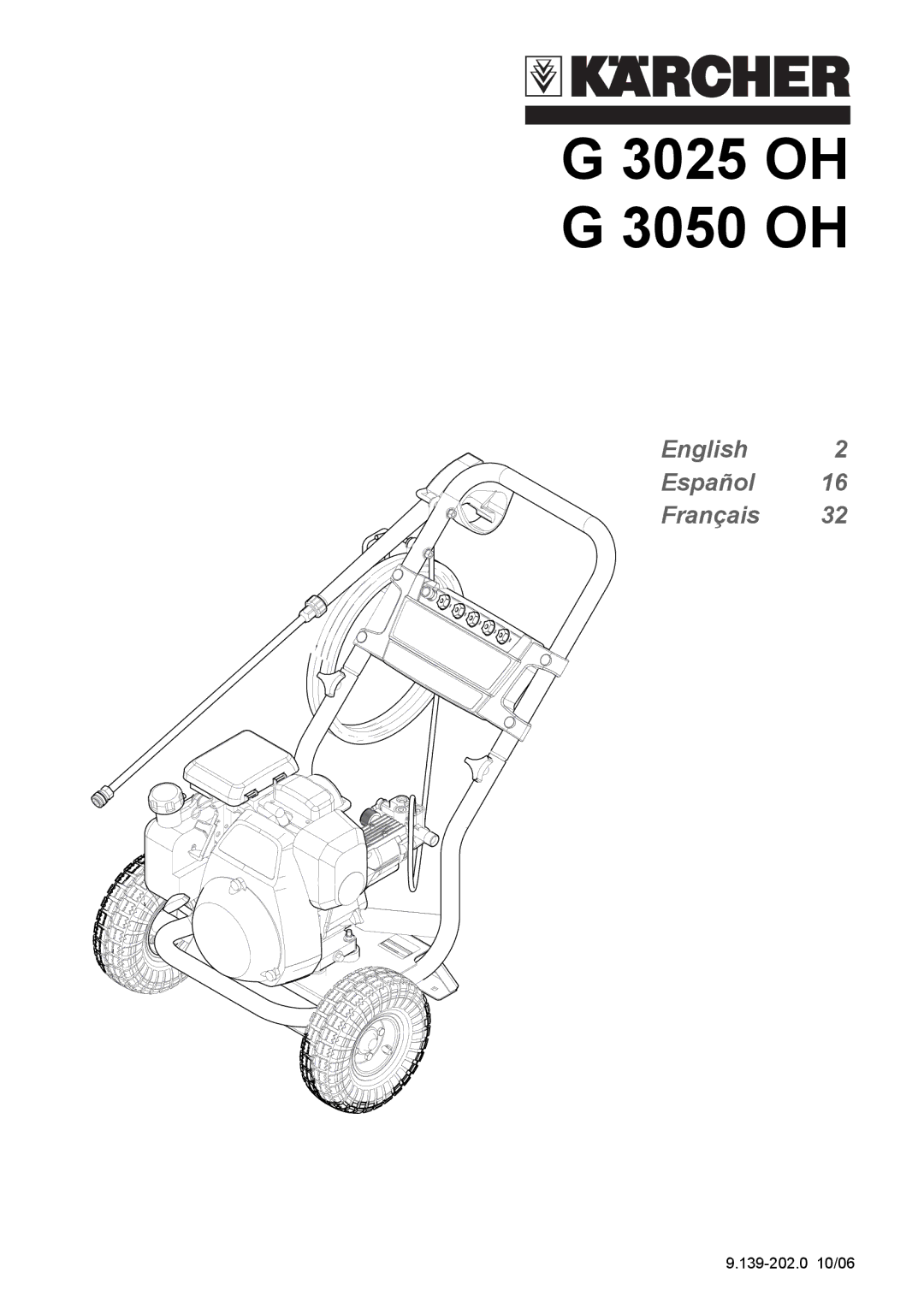 Karcher G 3025 OH manual OH G 3050 OH 