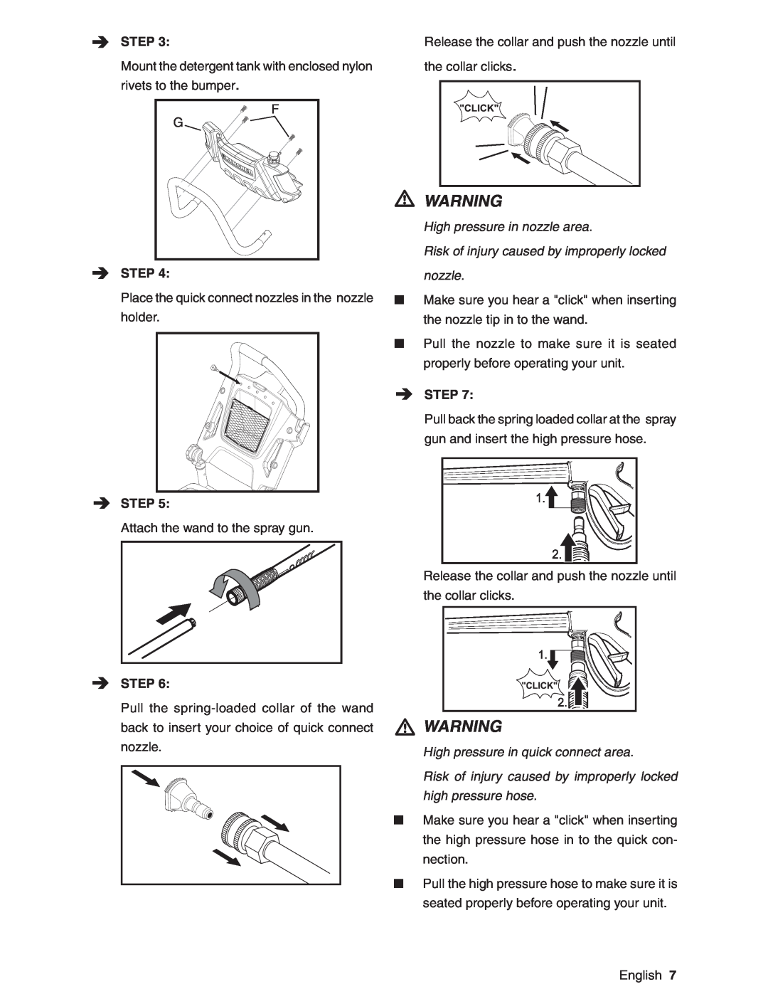 Karcher G2600XH, G2800XH manual Attach the wand to the spray gun 