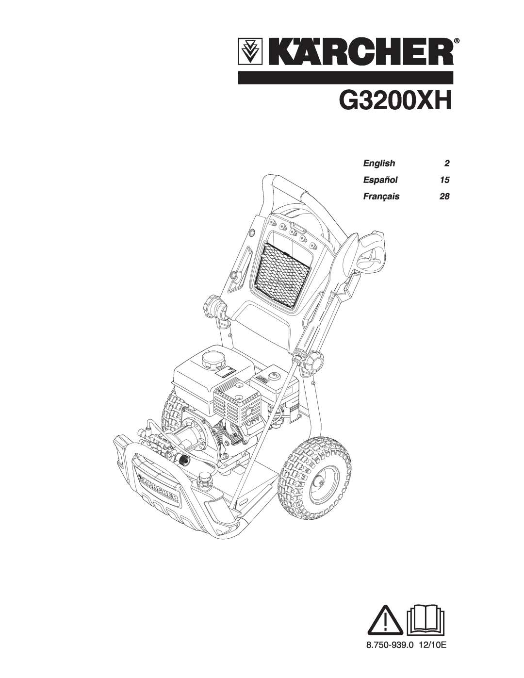 Karcher G3200XH manual English2 Español15 Français28 