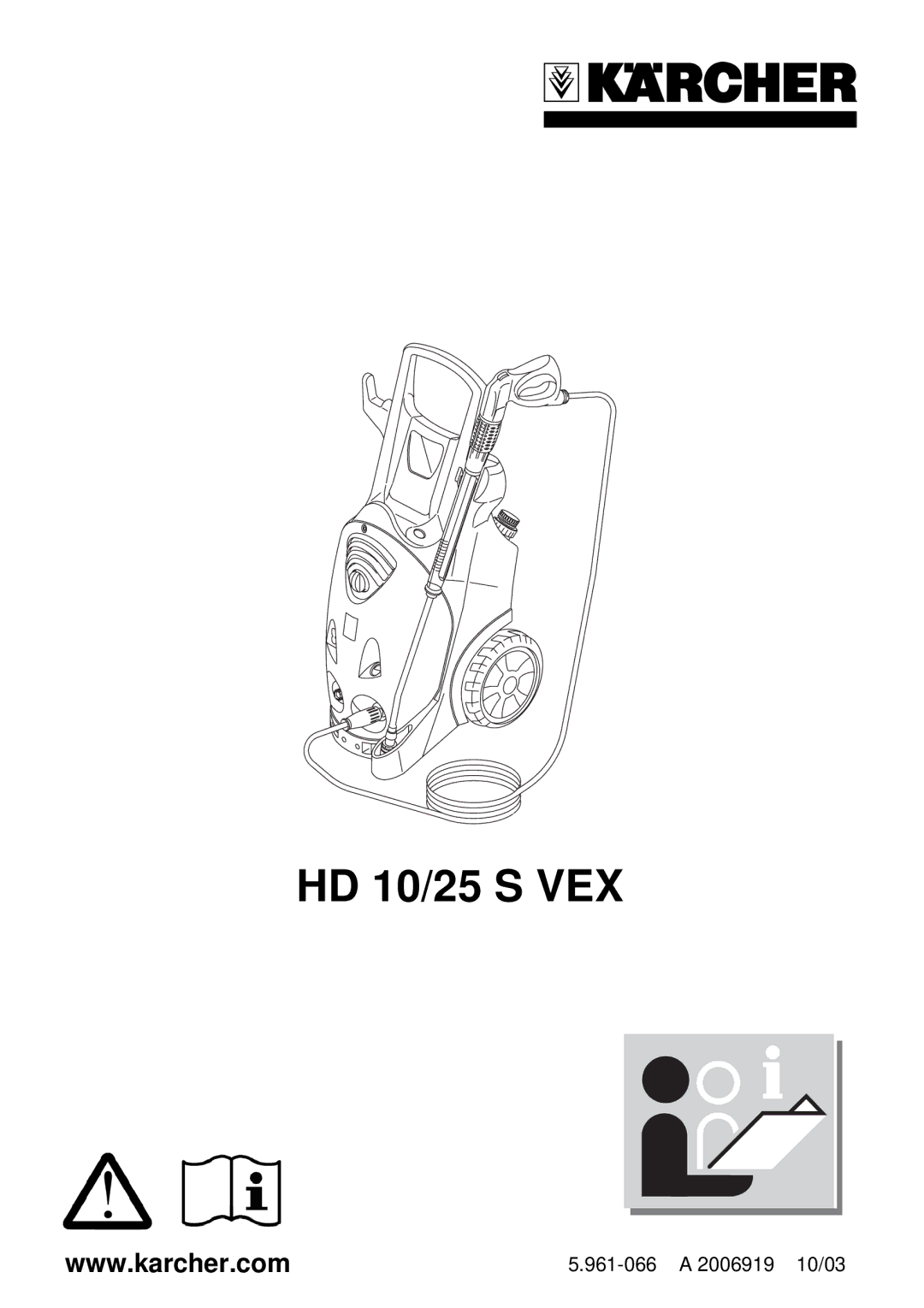 Karcher HD 10/25 S VEX manual 