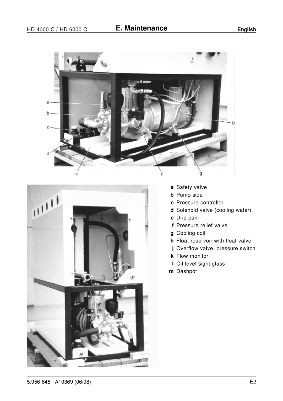 Karcher HD 6000 C, HD 4000 C operating instructions Maintenance 