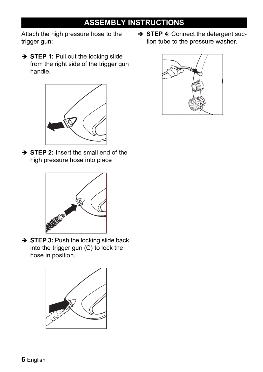 Karcher K 2.01 manual Assembly Instructions 