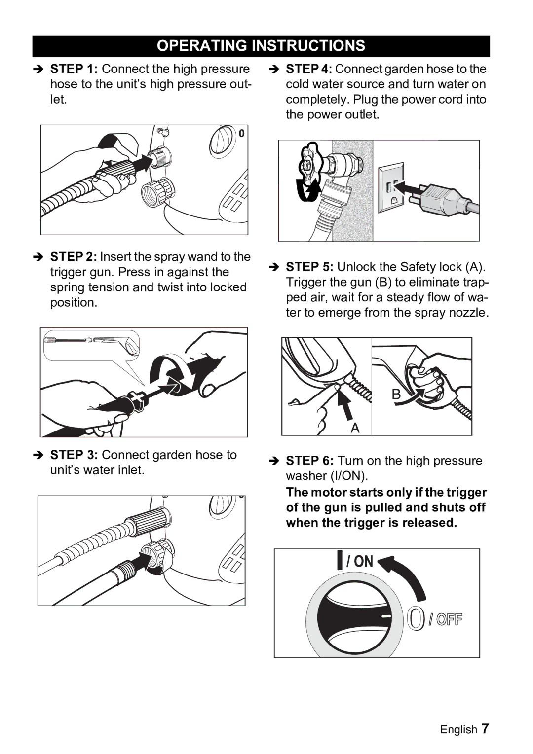 Karcher K 2.01 manual Operating Instructions 