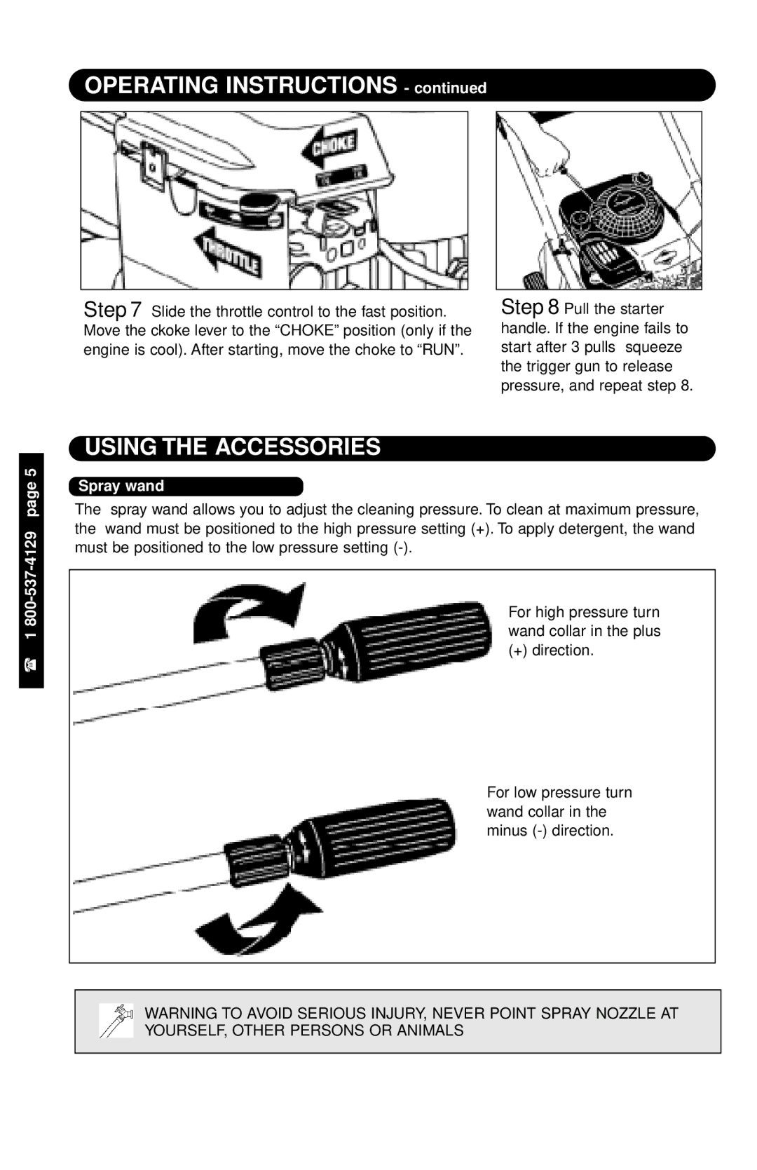 Karcher K 2200 G specifications Operating Instructions, Using the Accessories 