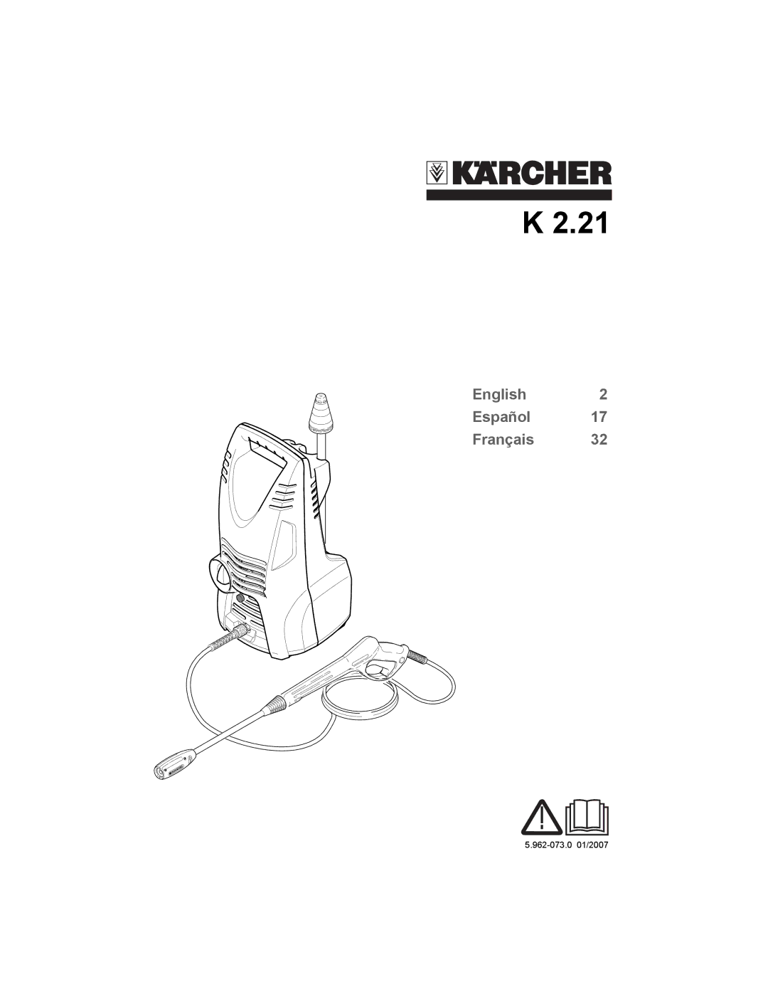 Karcher K 2.21 manual English Español Français 