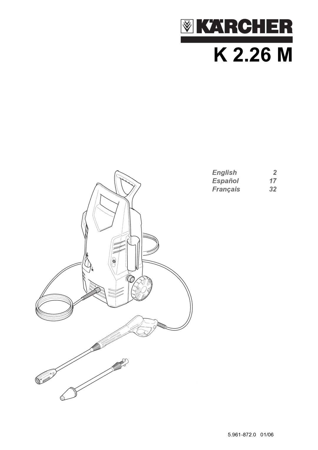 Karcher K 2.26 M manual 