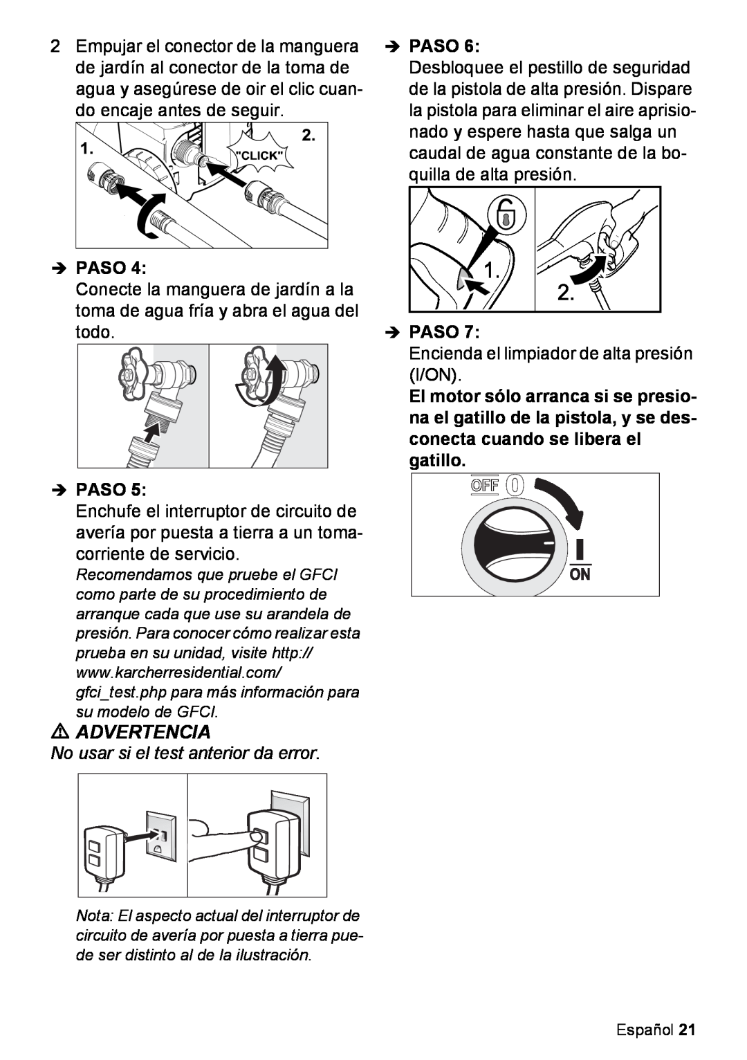 Karcher K 2.27 manual Advertencia,  Paso 