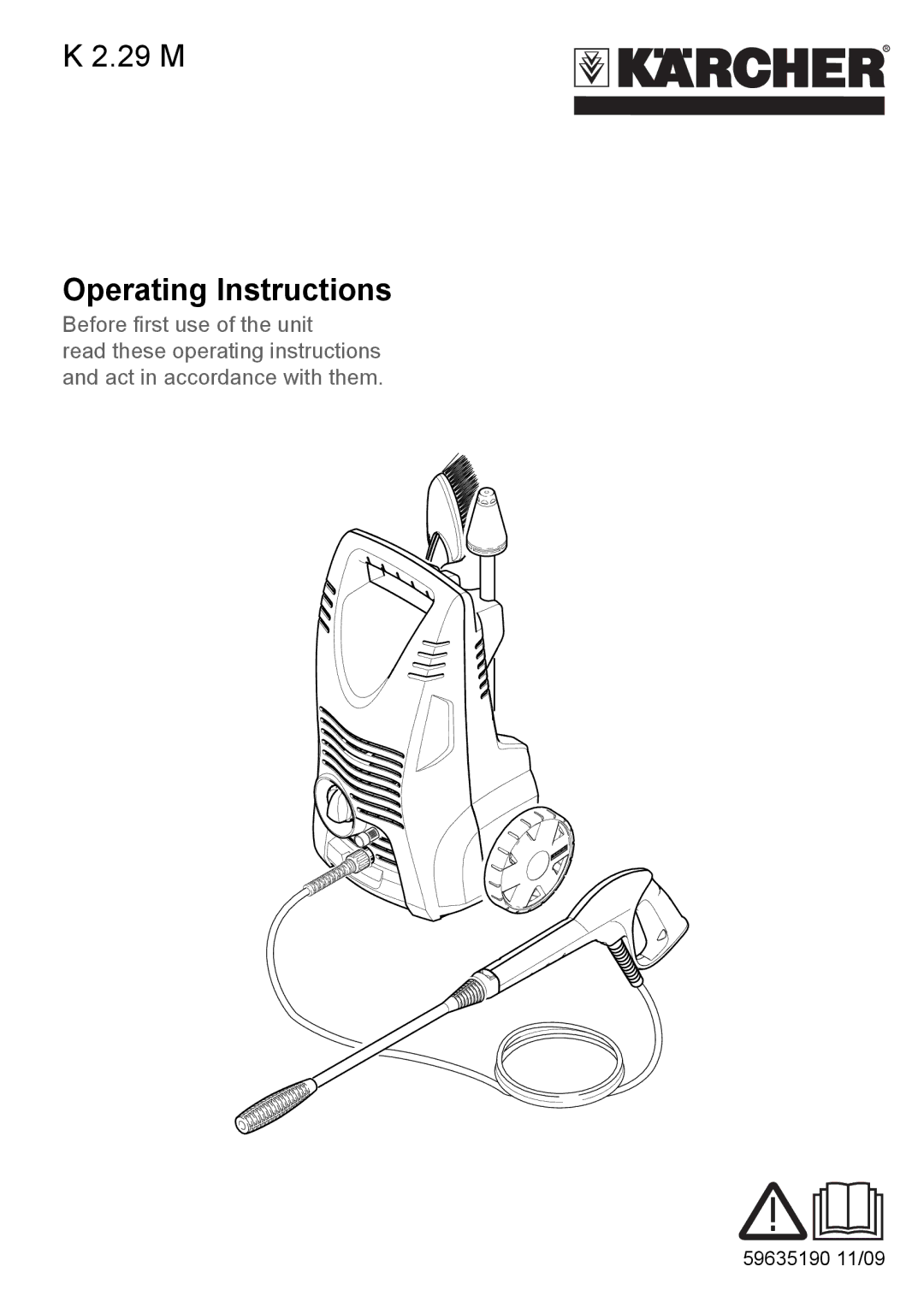 Karcher K 2.29 M manual Operating Instructions 