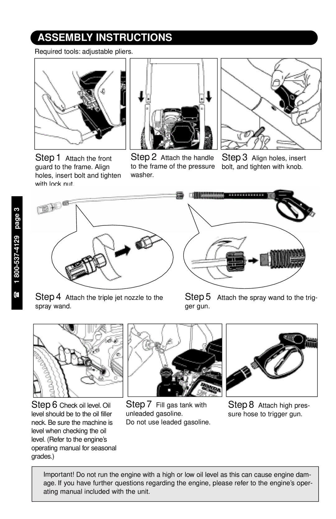 Karcher K 2300 G specifications Assembly Instructions, Spray wand Ger gun 