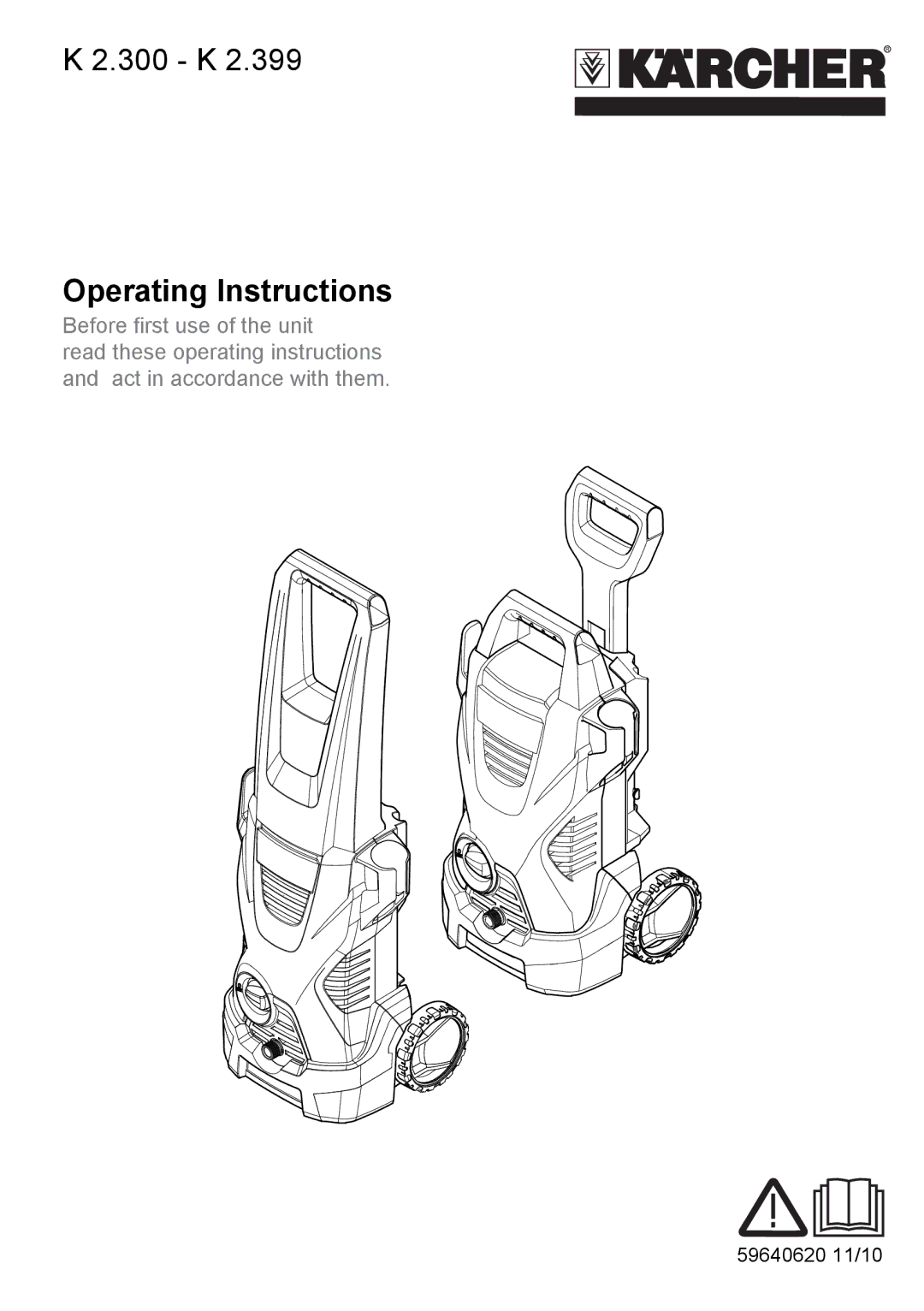 Karcher K 2.399, K 2.300 manual Operating Instructions 