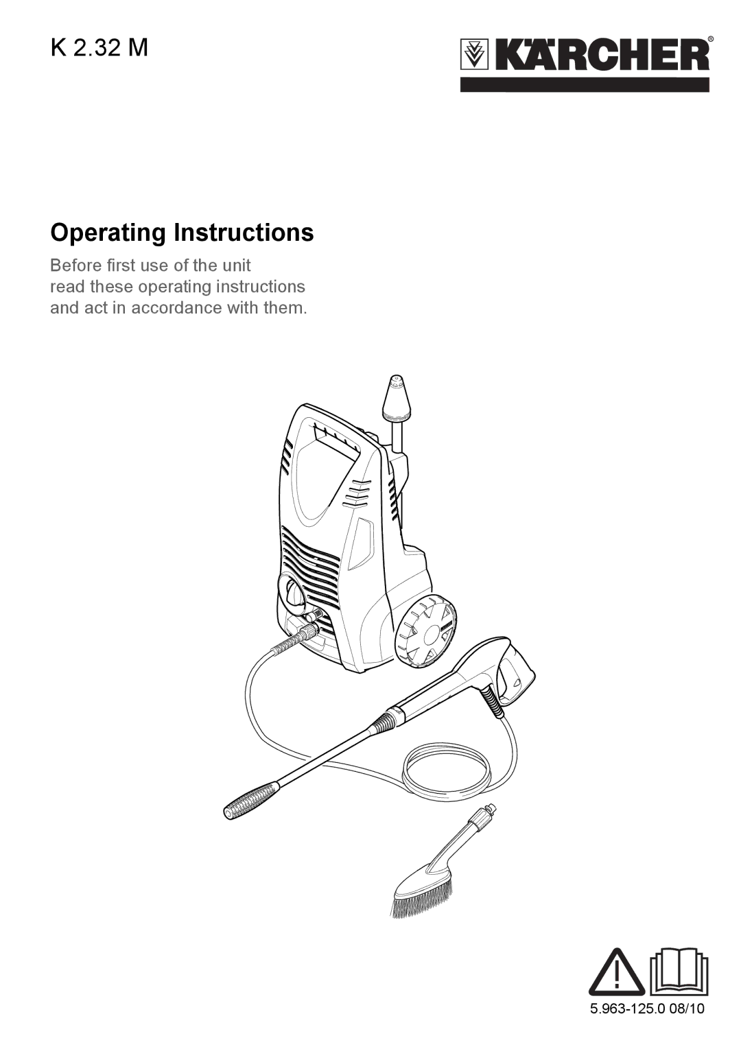 Karcher K 2.32 M manual Operating Instructions 