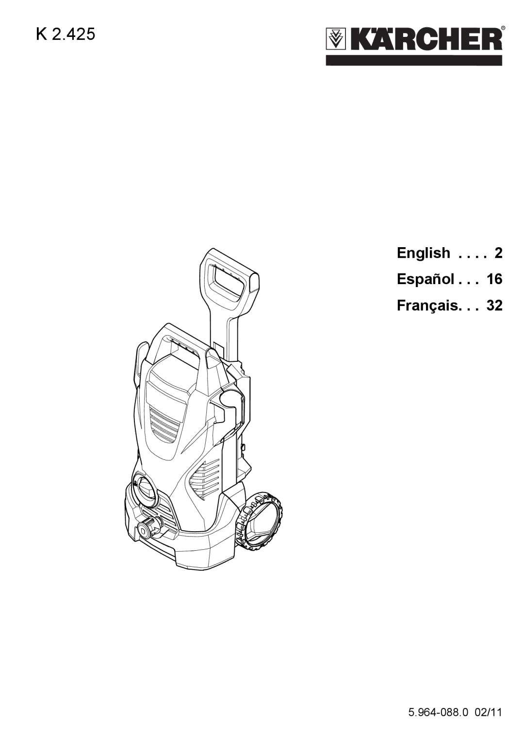 Karcher K 2.425 manual 