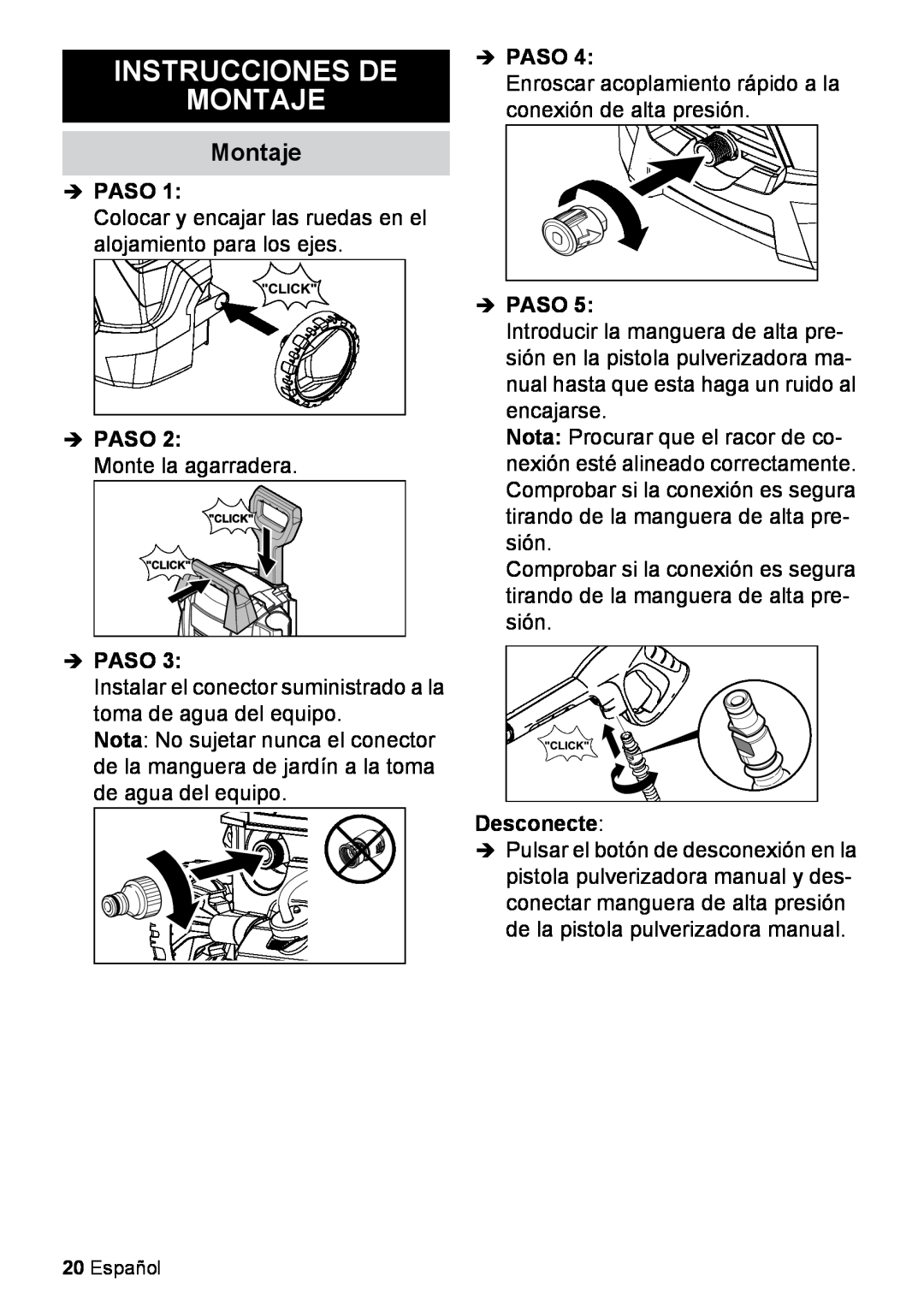 Karcher K 2.425 manual Instrucciones De Montaje 