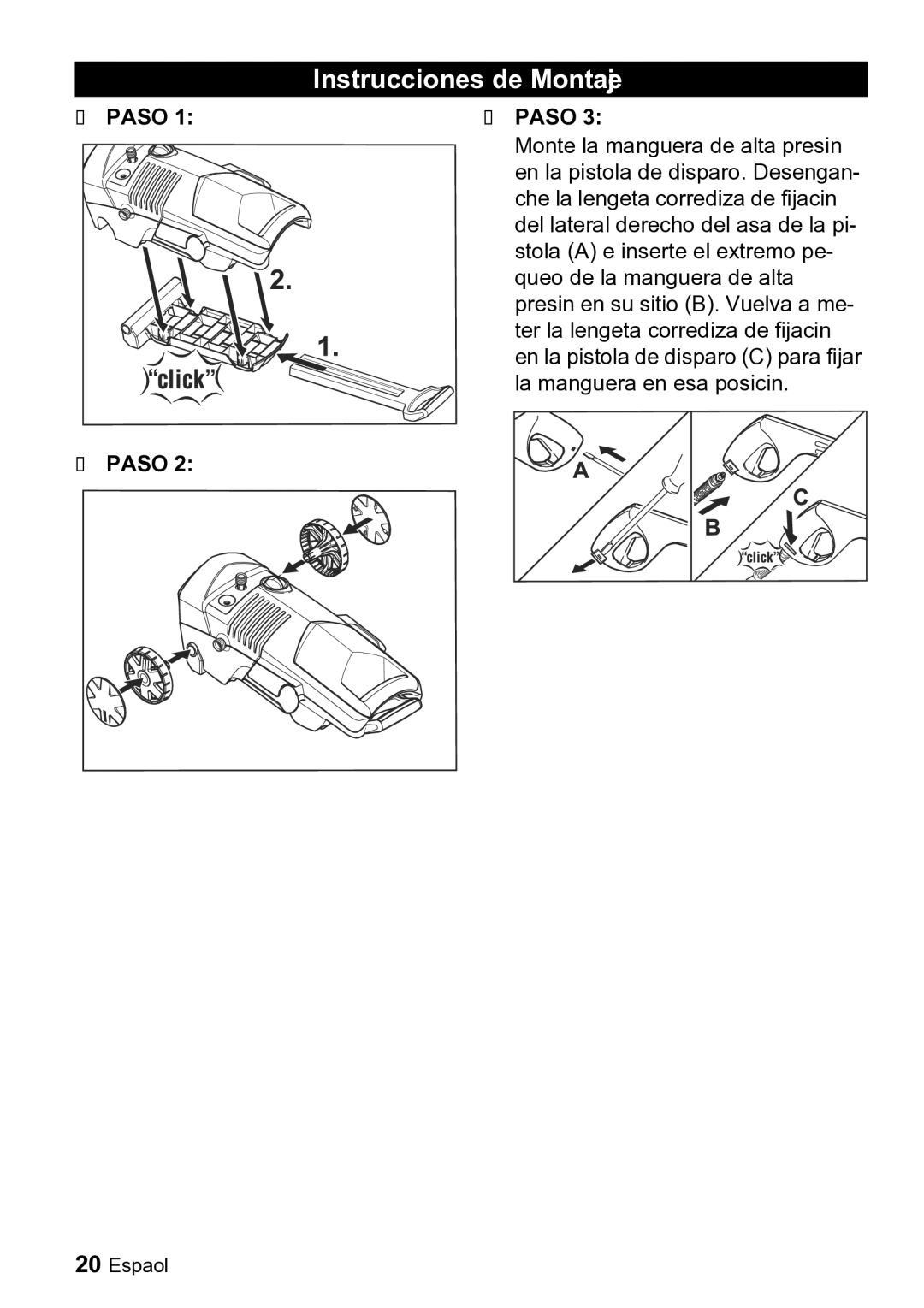Karcher K 2.900M manual Instrucciones de Montaje, Paso 