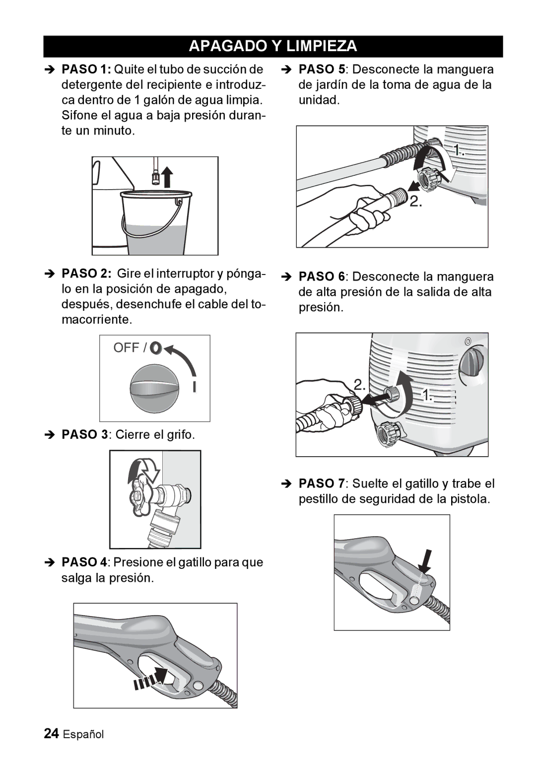 Karcher K 2.93 manual Apagado Y Limpieza 