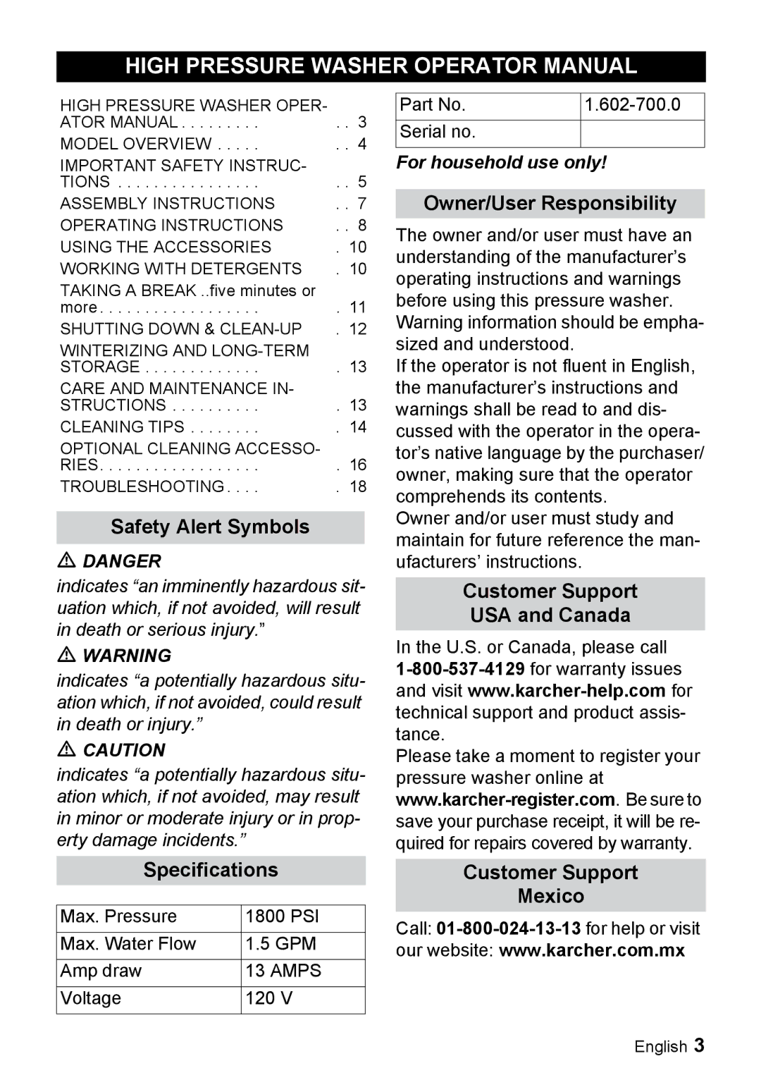 Karcher K 3.350 manuel dutilisation High Pressure Washer Operator Manual 