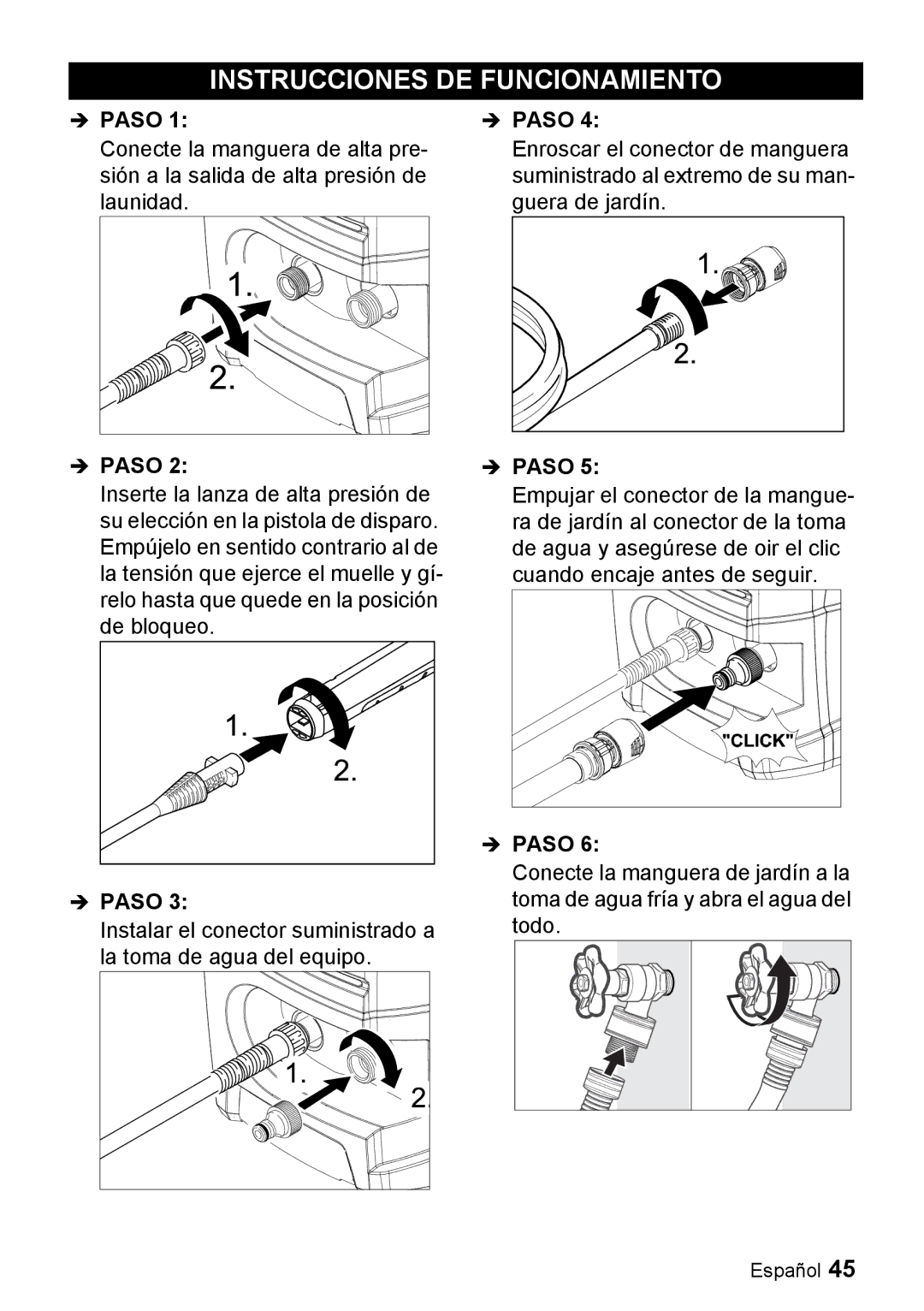 Karcher K 3.350 manuel dutilisation Instrucciones DE Funcionamiento 