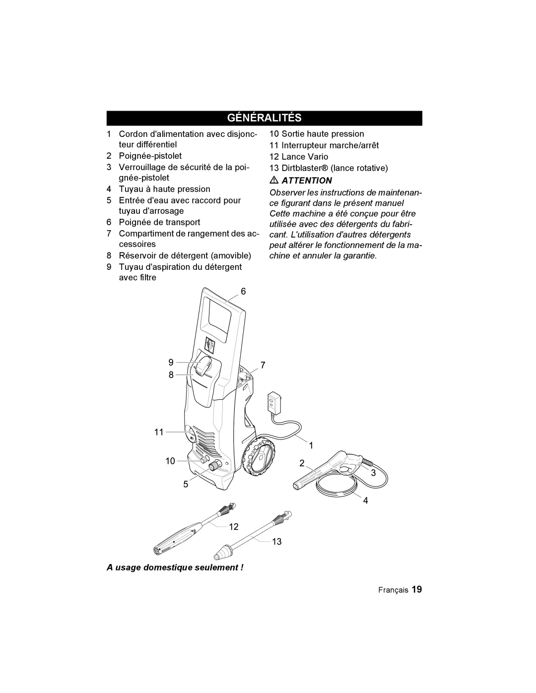 Karcher K 3.48 M manual Généralités 