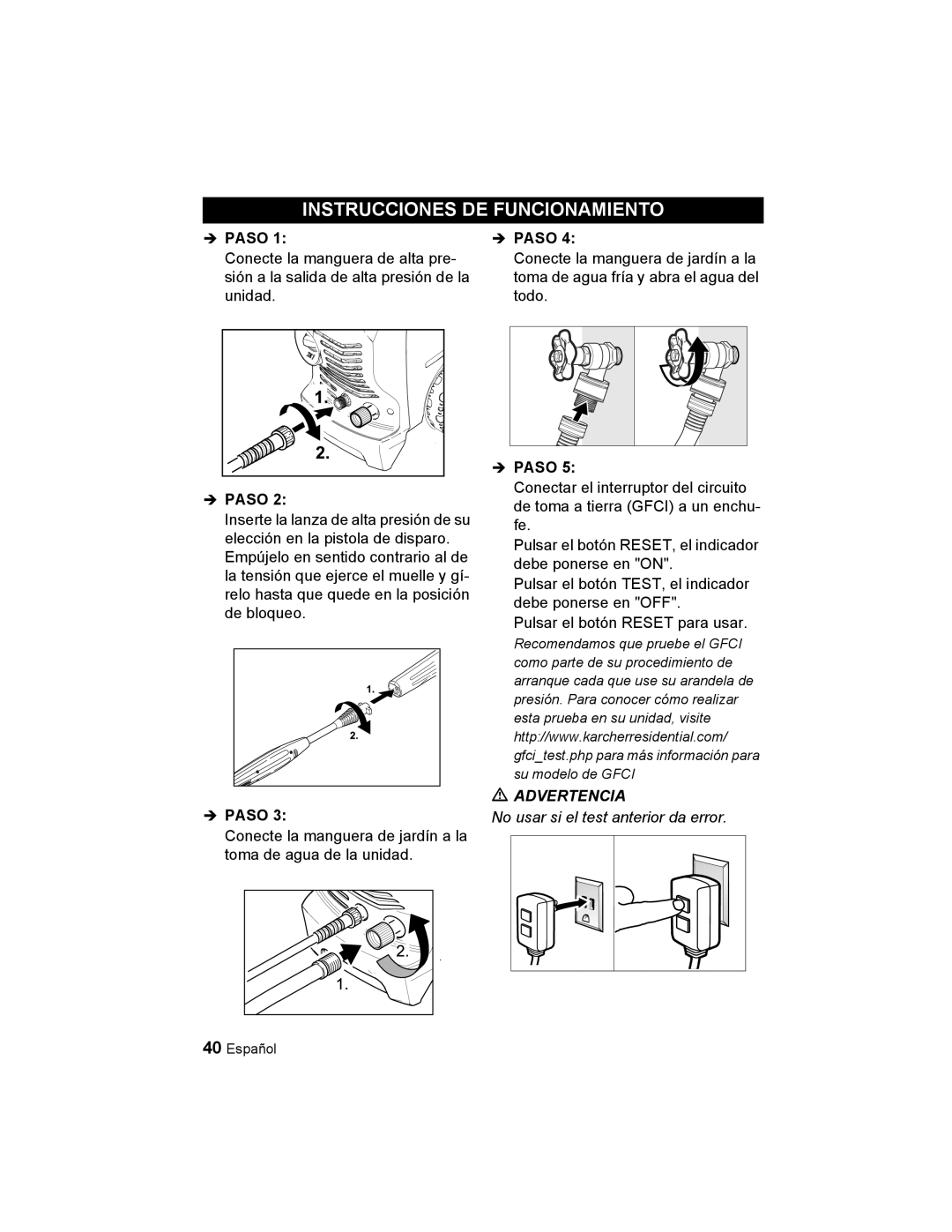 Karcher K 3.48 M manual Instrucciones De Funcionamiento, Îpaso, Advertencia 