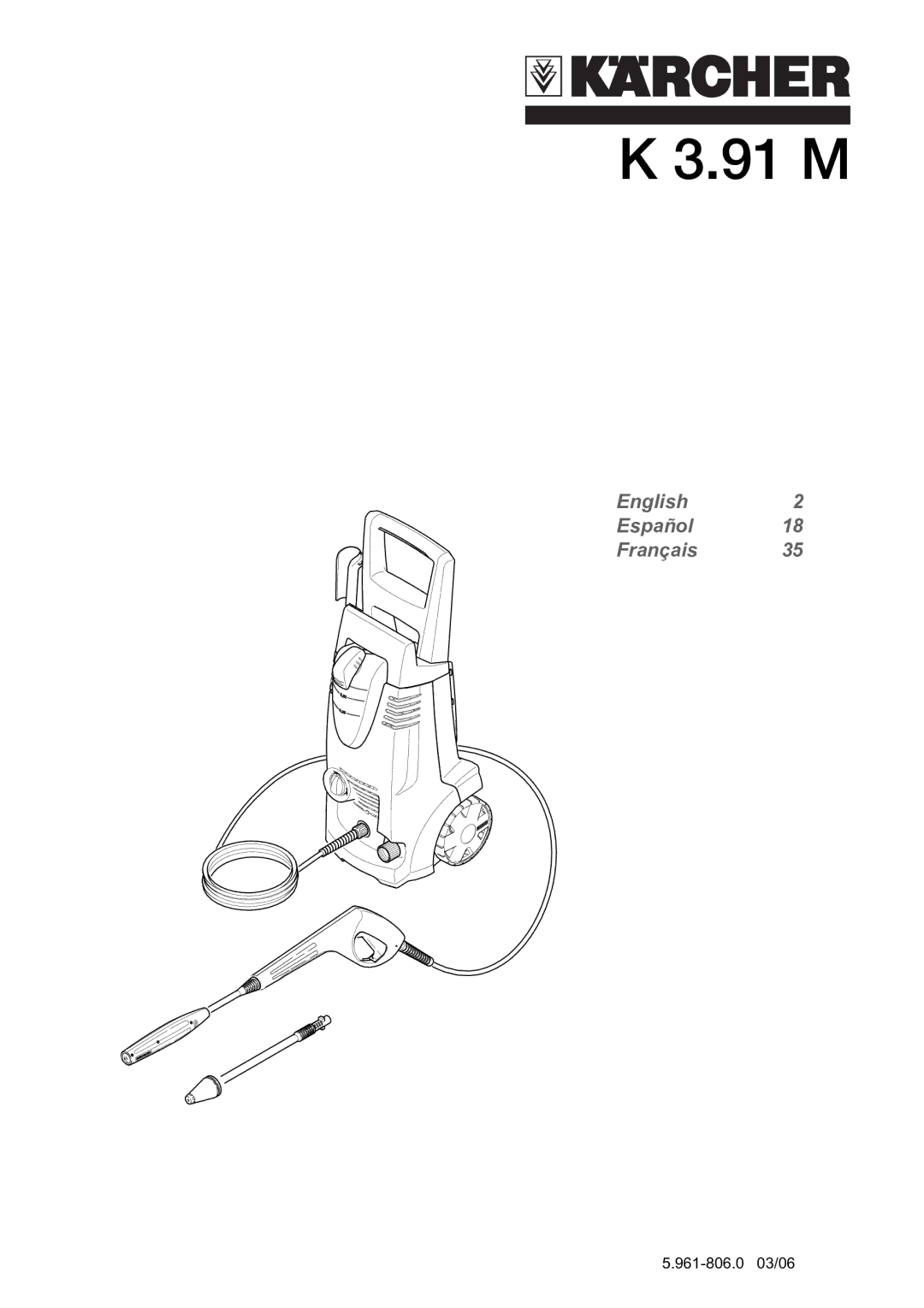 Karcher K 3.91 M manual 