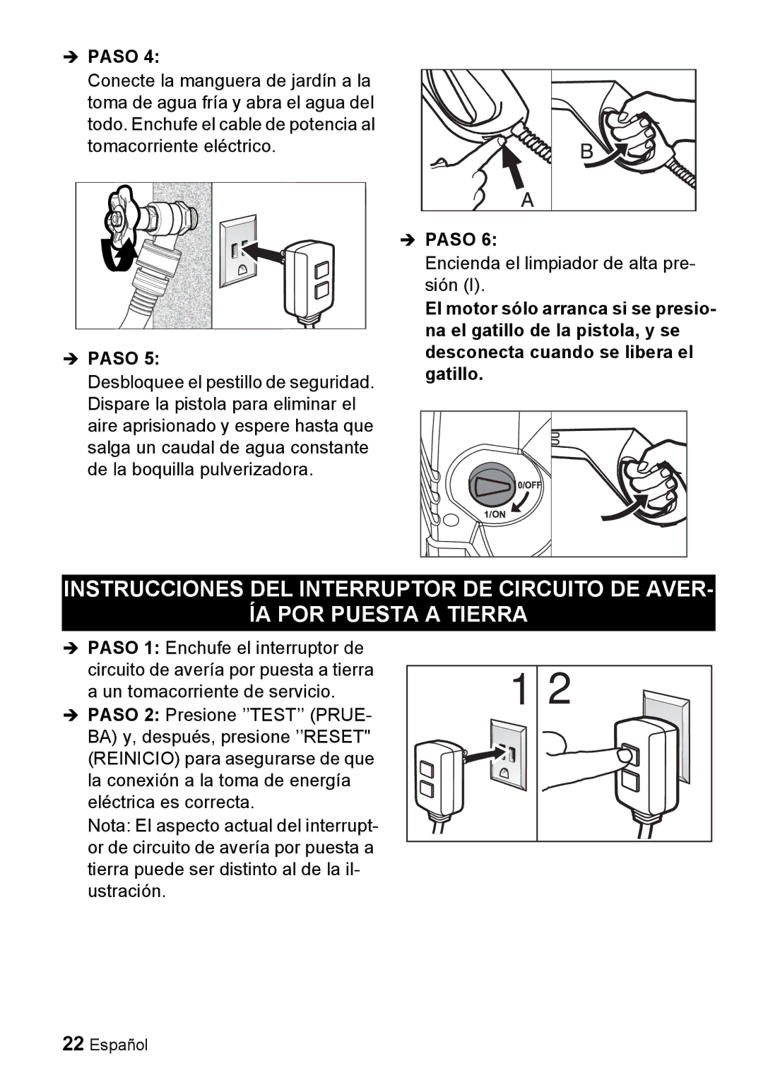 Karcher K 3.92 M manual Encienda el limpiador de alta pre- sión 