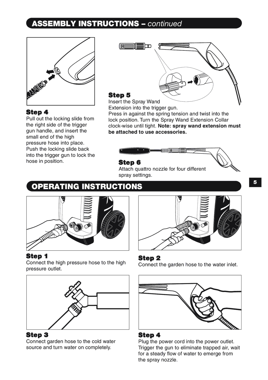 Karcher K 3.97 M specifications Assembly Instructions, Operating Instructions 