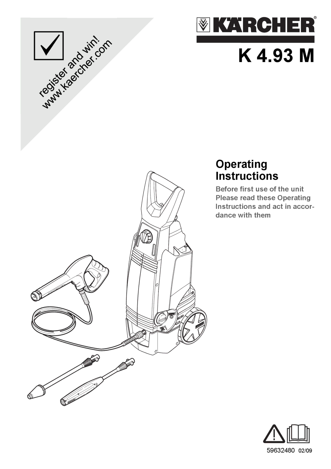 Karcher K 4.93 M operating instructions 