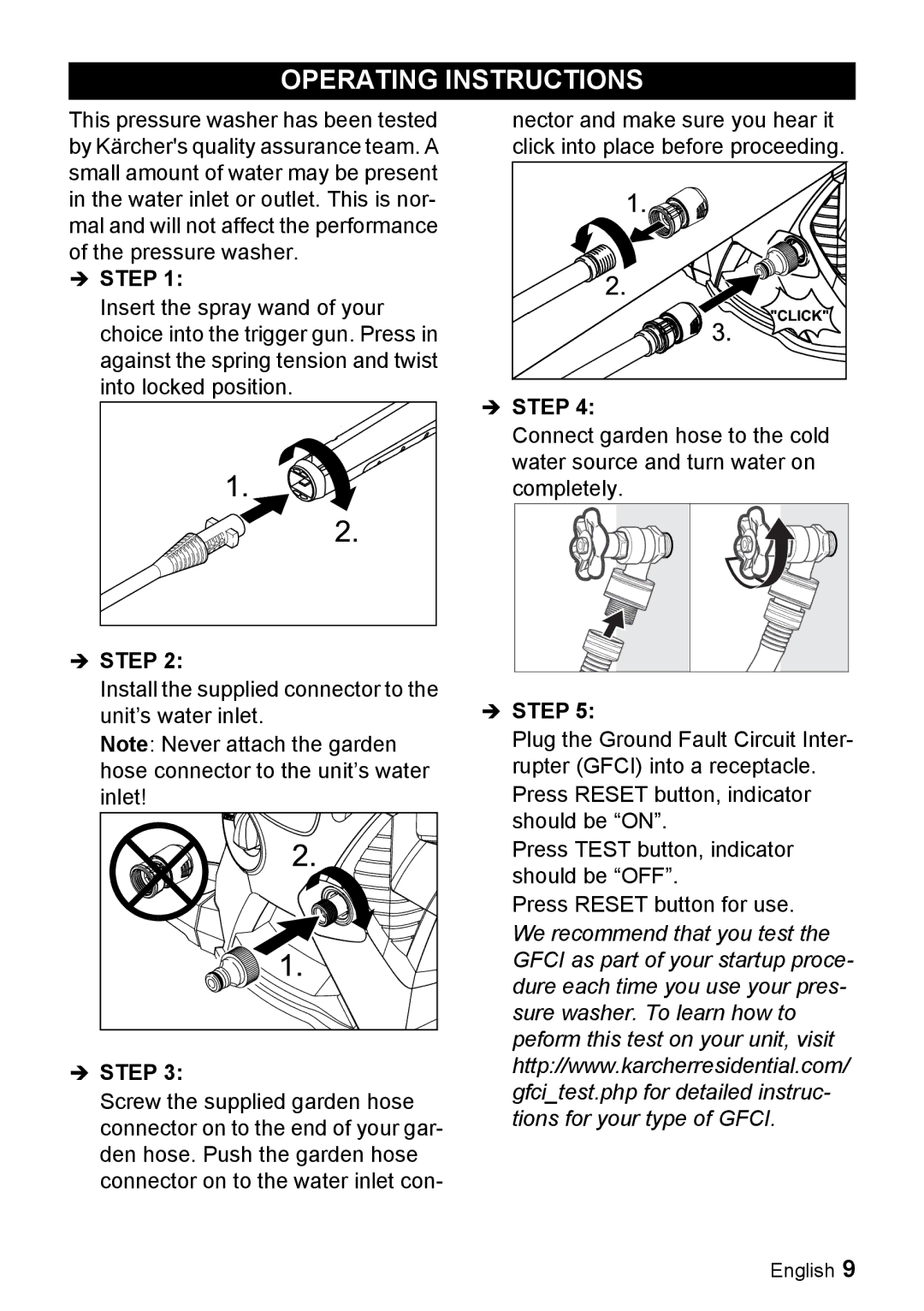 Karcher K 5.540 manuel dutilisation Operating Instructions 