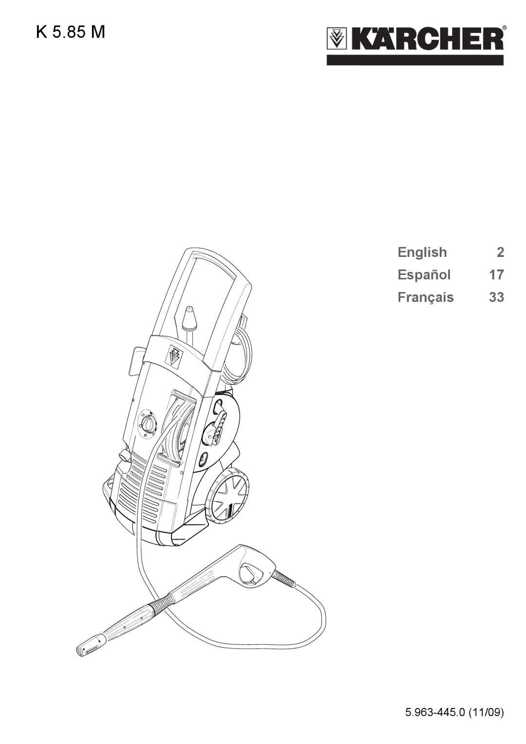 Karcher K 5.85 M manual 