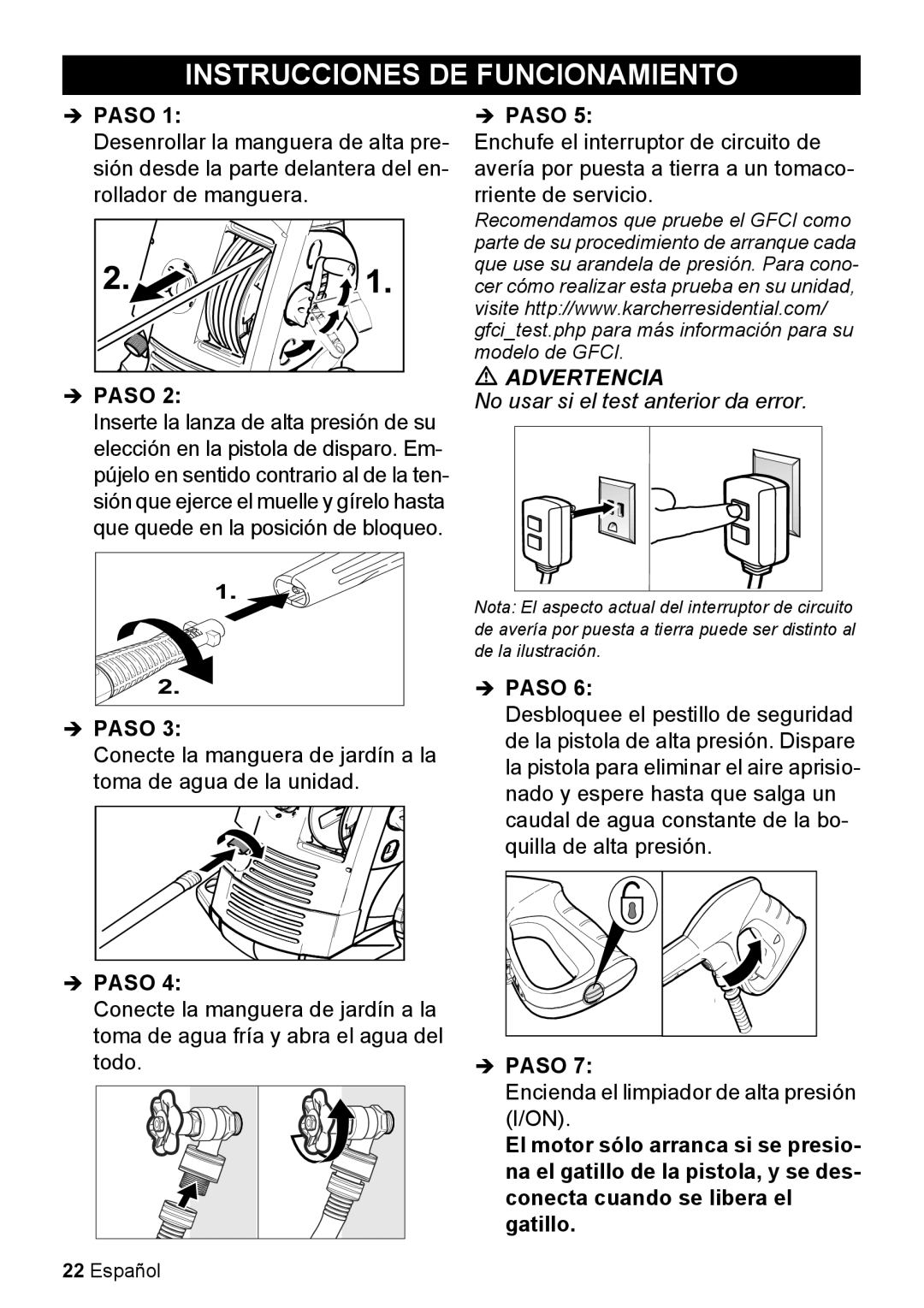 Karcher K 5.85 M manual Instrucciones De Funcionamiento, Îpaso, Advertencia 