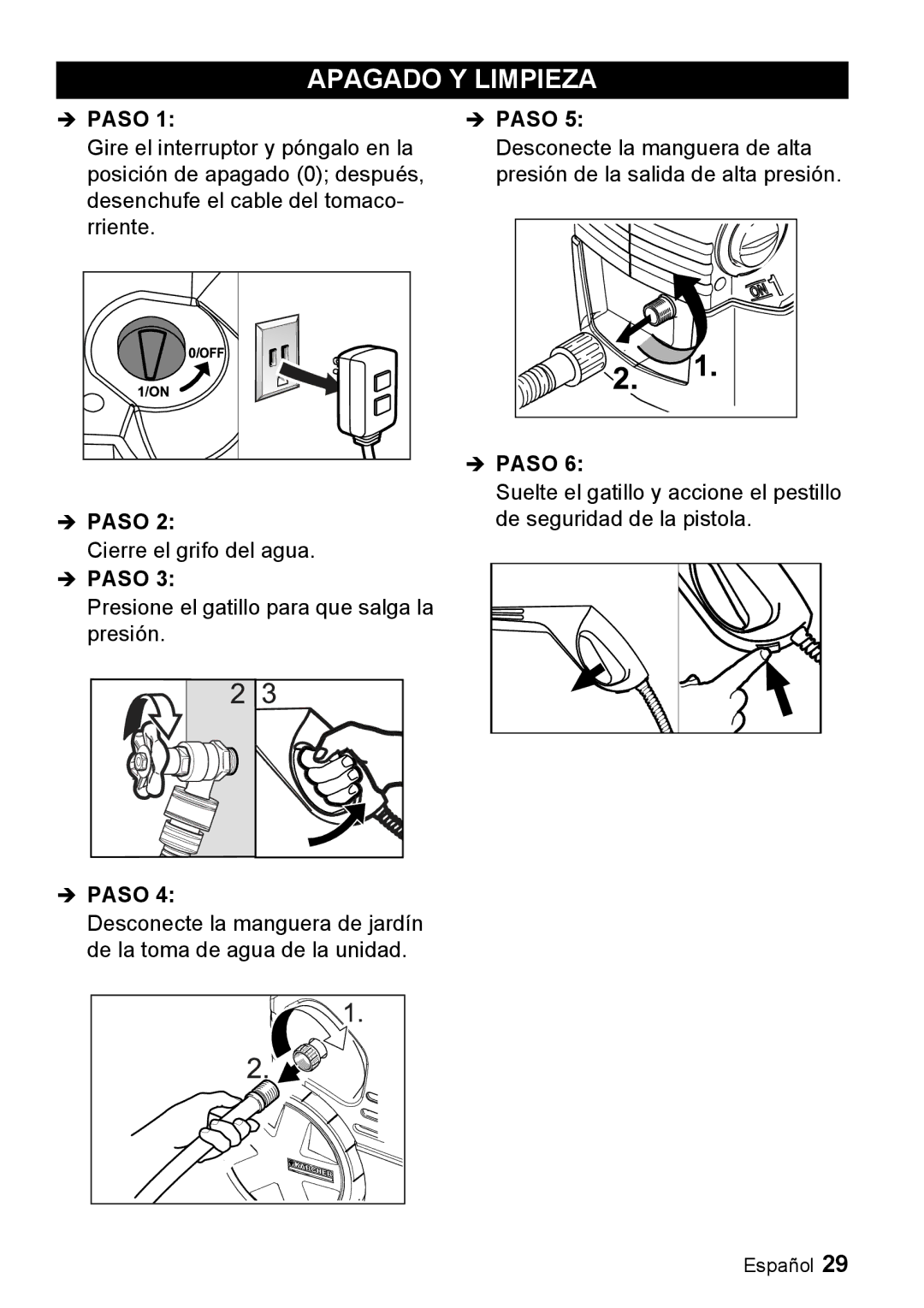 Karcher K 5.93 M manual Apagado Y Limpieza 