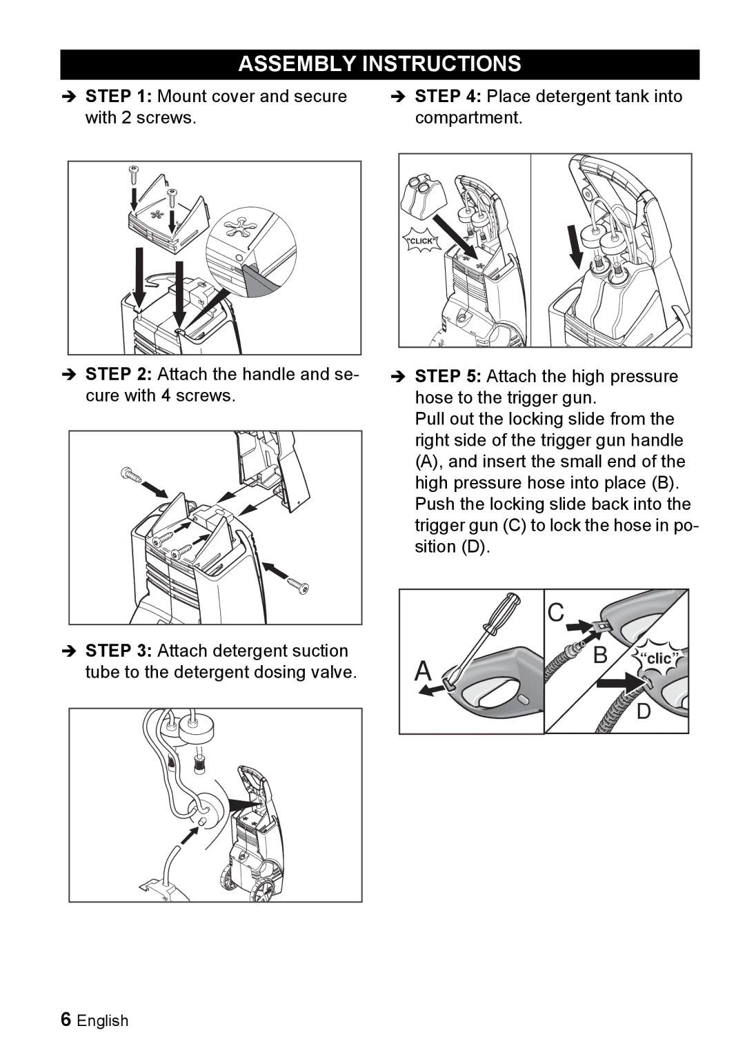 Karcher K 5.93 manual Assembly Instructions 