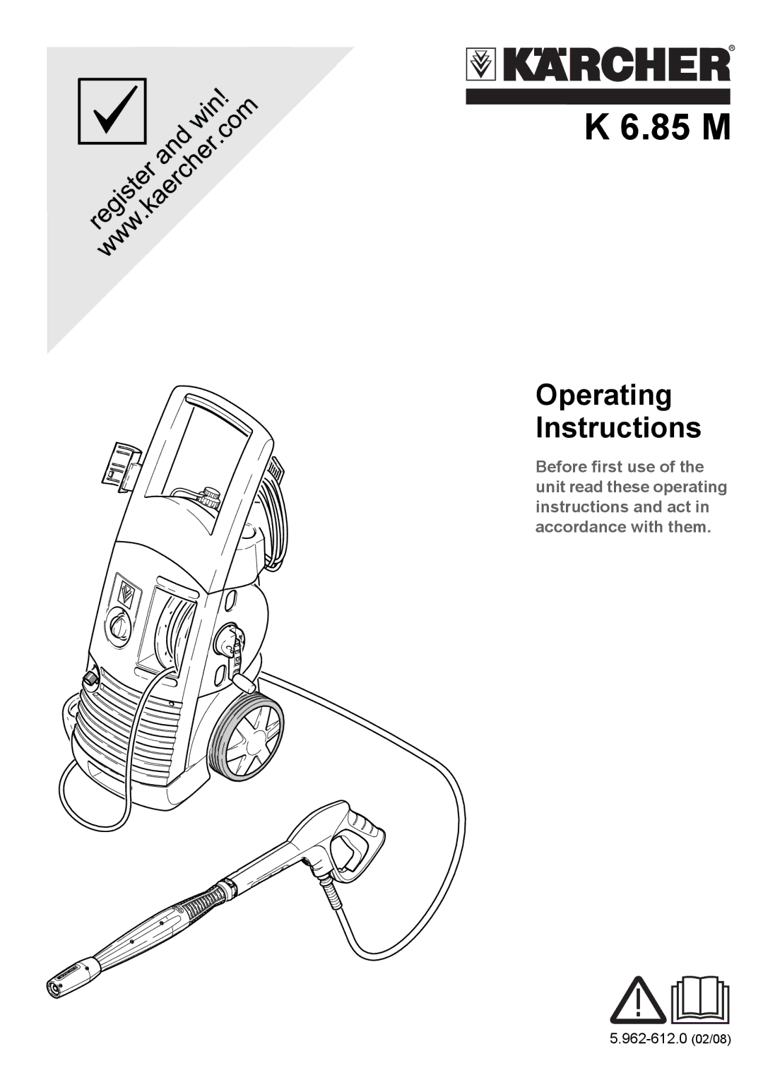 Karcher K 6.85 M operating instructions 