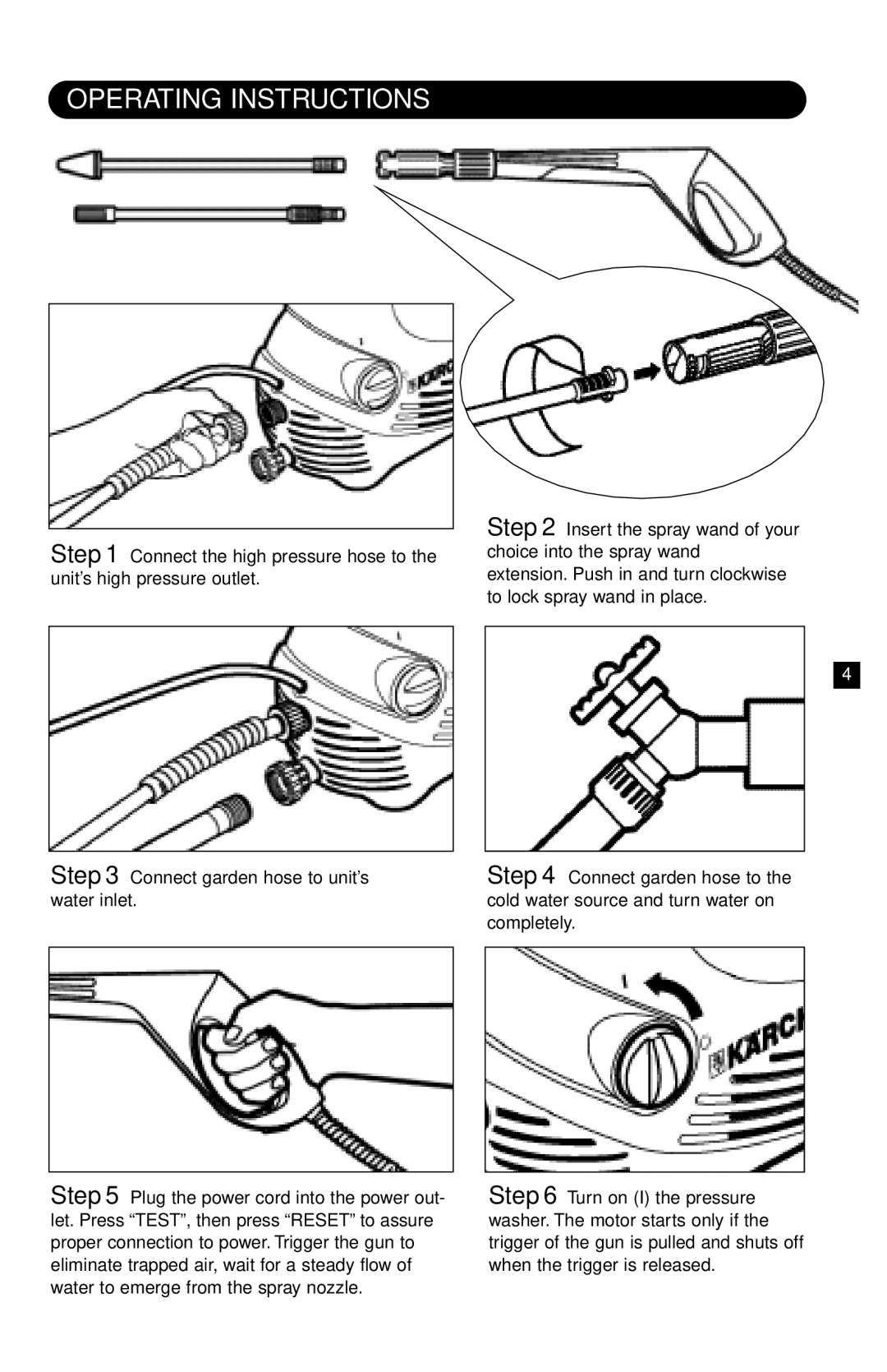 Karcher K205 M Plus specifications Operating Instructions 