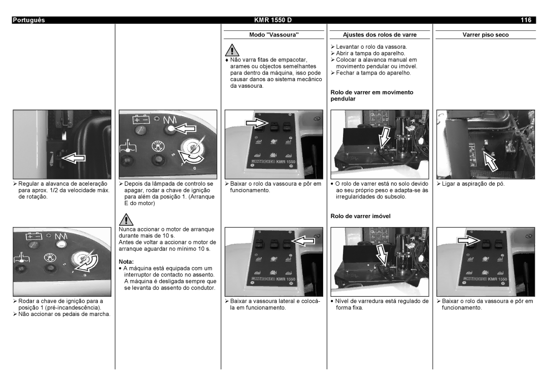 Karcher manual Português KMR 1550 D 116 