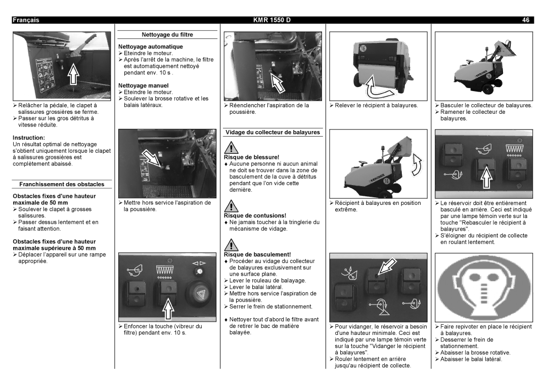 Karcher KMR 1550 D manual Français 