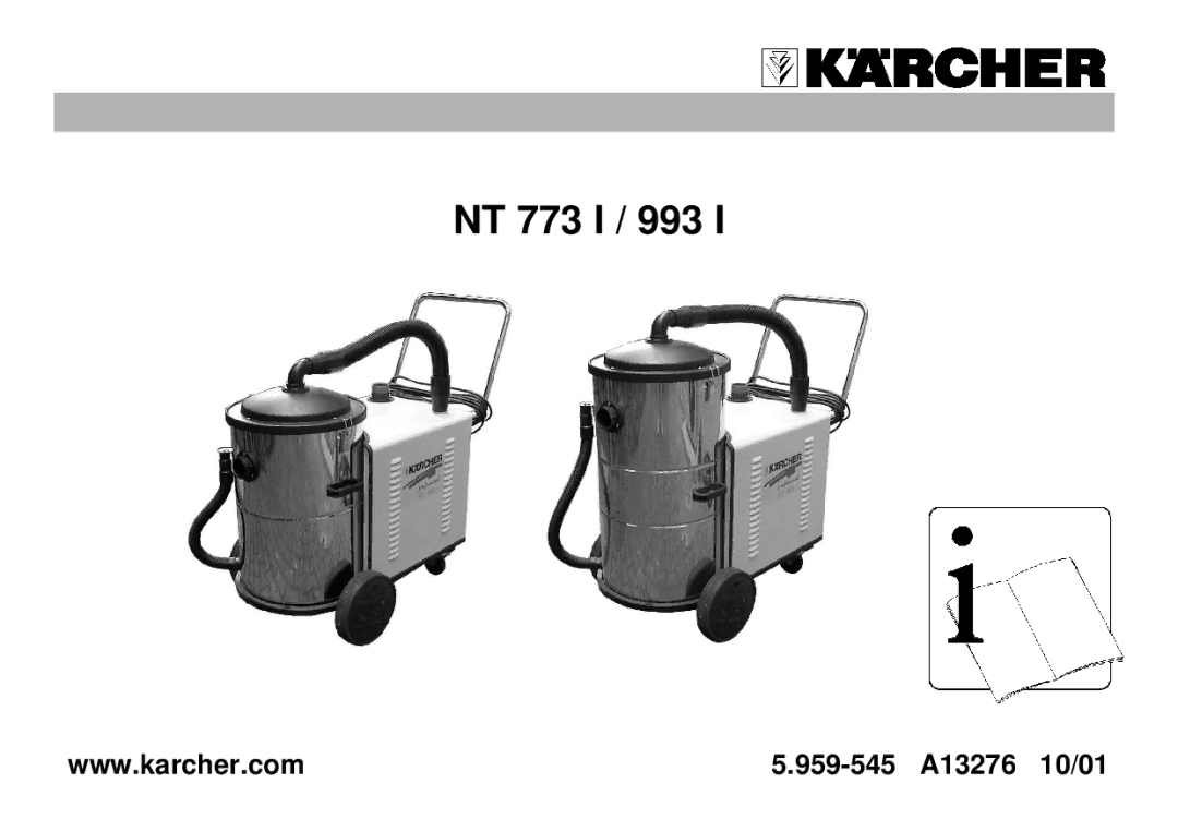 Karcher NT 993 I manual NT 773 I / 993 