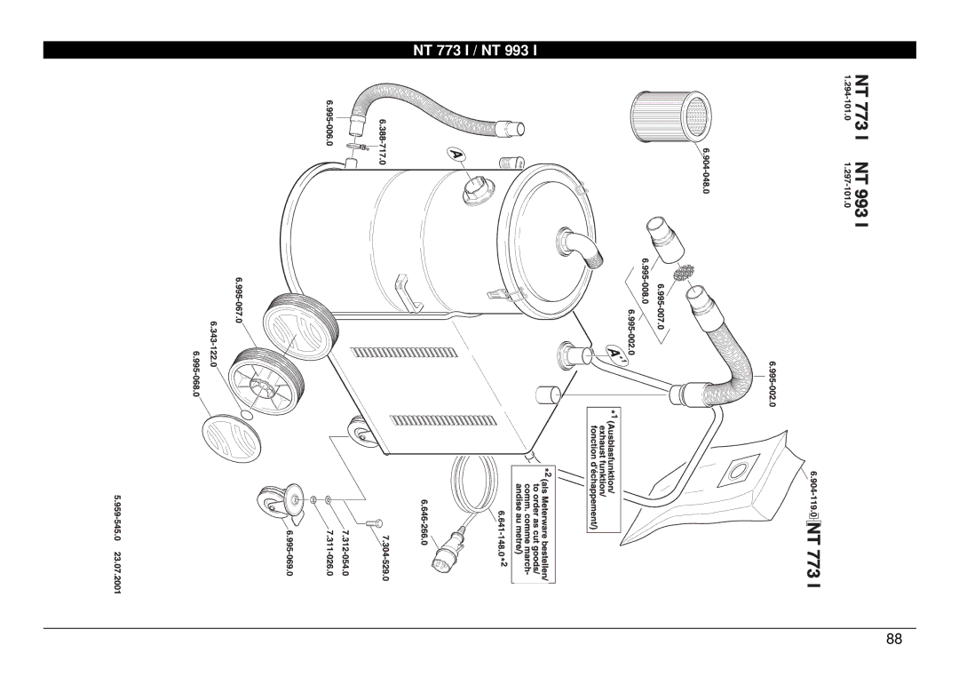 Karcher NT 993 I manual NT 773 I / NT 993 