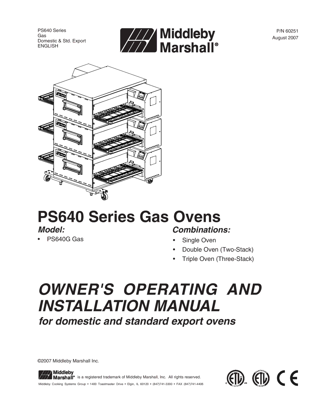 Karcher PS640G installation manual Owners Operating and Installation Manual 