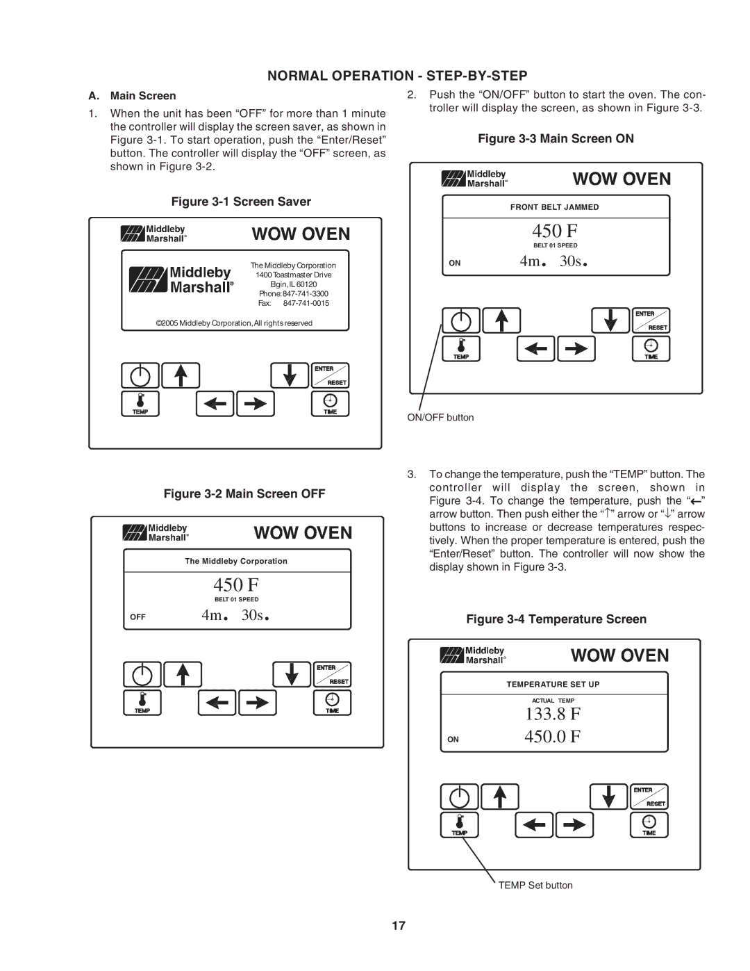 Karcher PS640G installation manual Normal Operation STEP-BY-STEP, Main Screen 