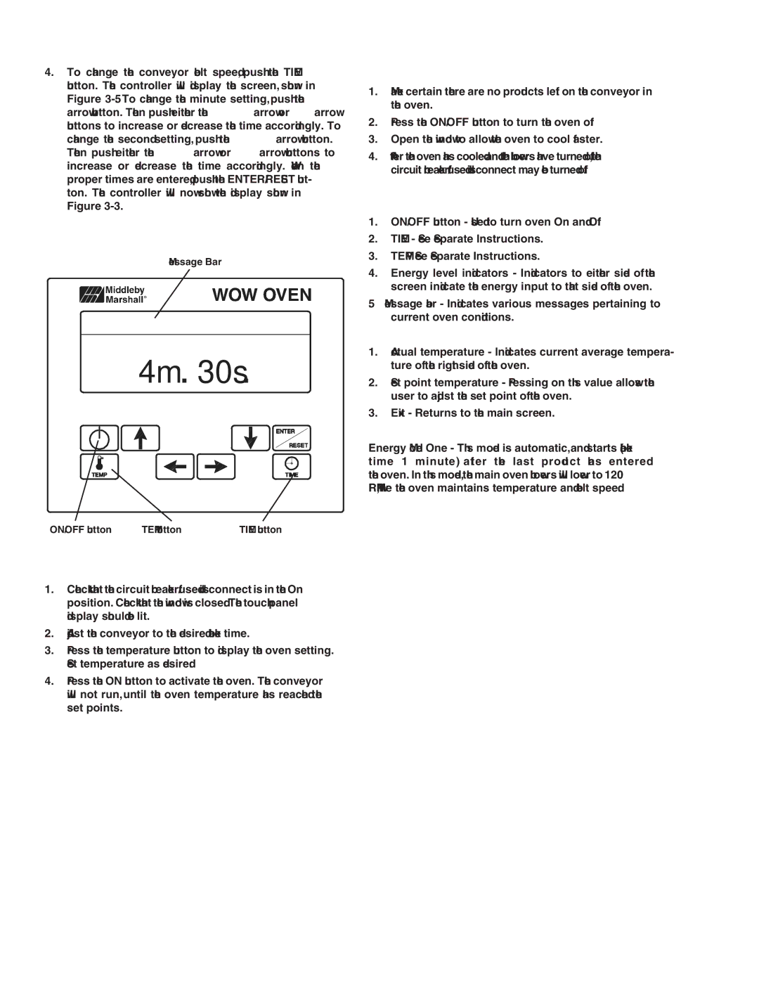 Karcher PS640G Daily Startup Procedure, Daily Shutdown Procedure, Quick Reference Touch Screen Controller Main Screen 