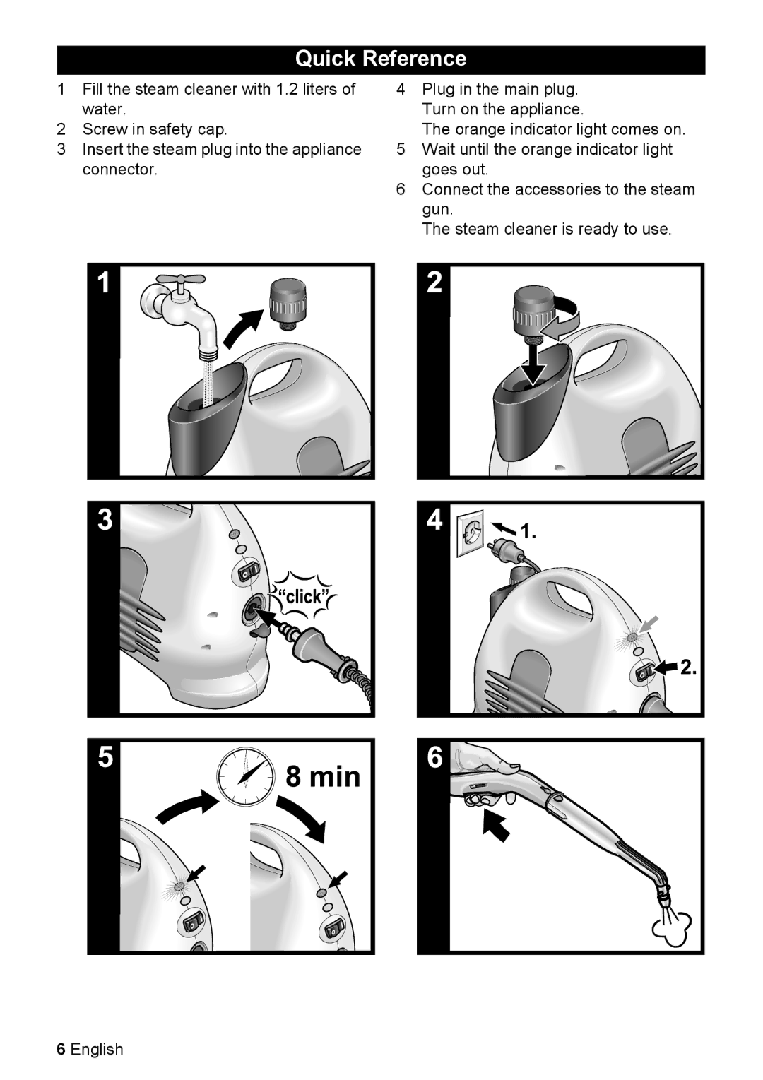 Karcher SC 1122 manual Quick Reference 