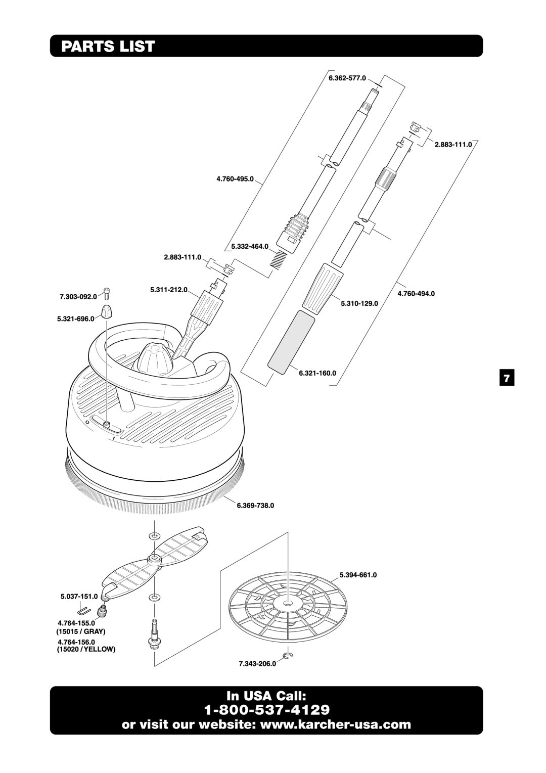 Karcher T-Racer, T 300 manual Parts List 