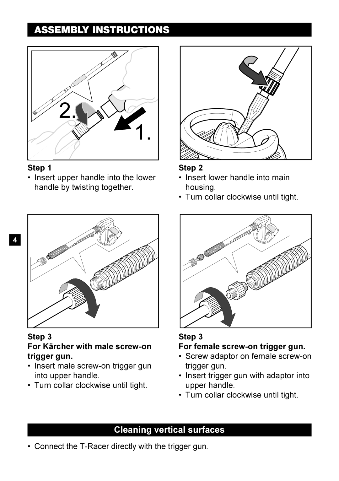 Karcher T350 T-Racer manual Assembly Instructions 