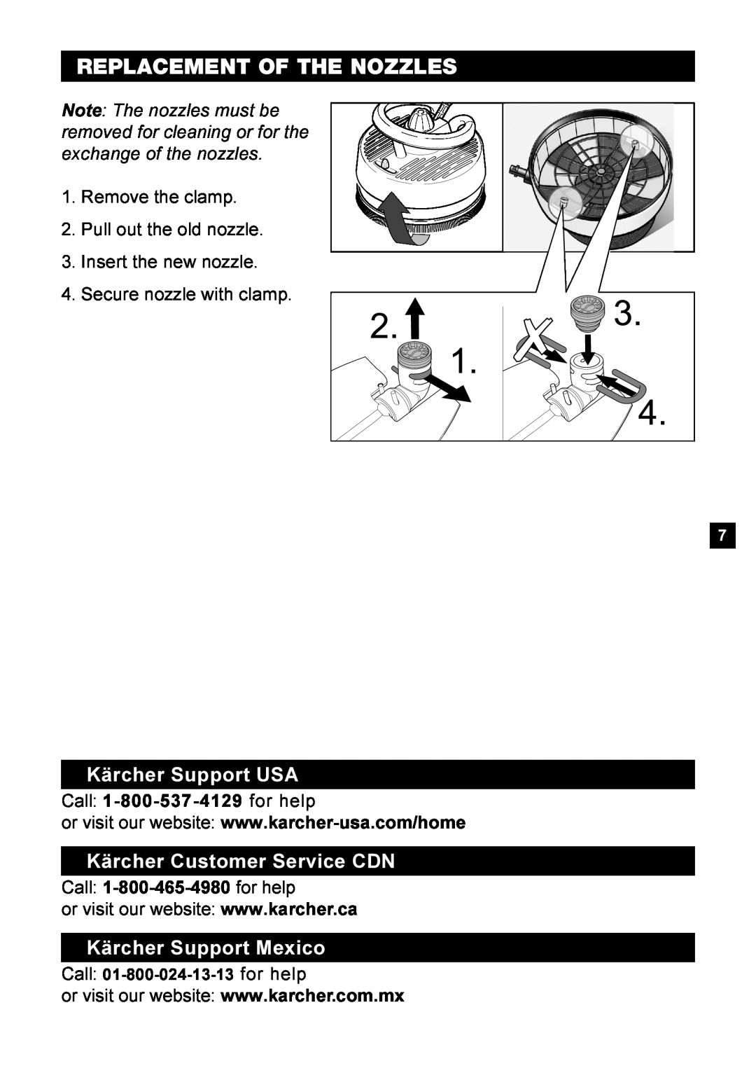 Karcher T350 T-Racer manual Replacement Of The Nozzles, 1 !#, 01$ 1% 