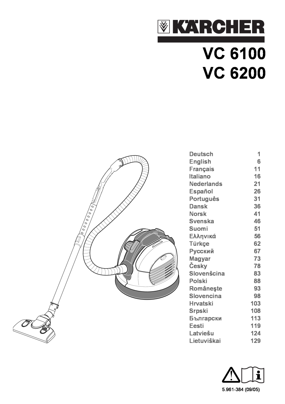 Karcher VC 6200 manual VC 6100 VC 