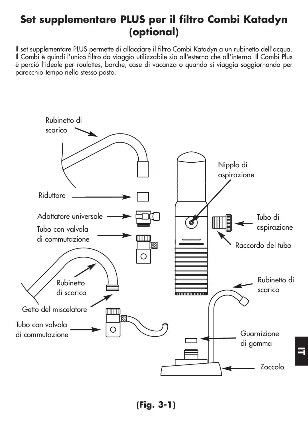 Katadyn 2040000 manual Set supplementare Plus per il filtro Combi Katadyn Optional 