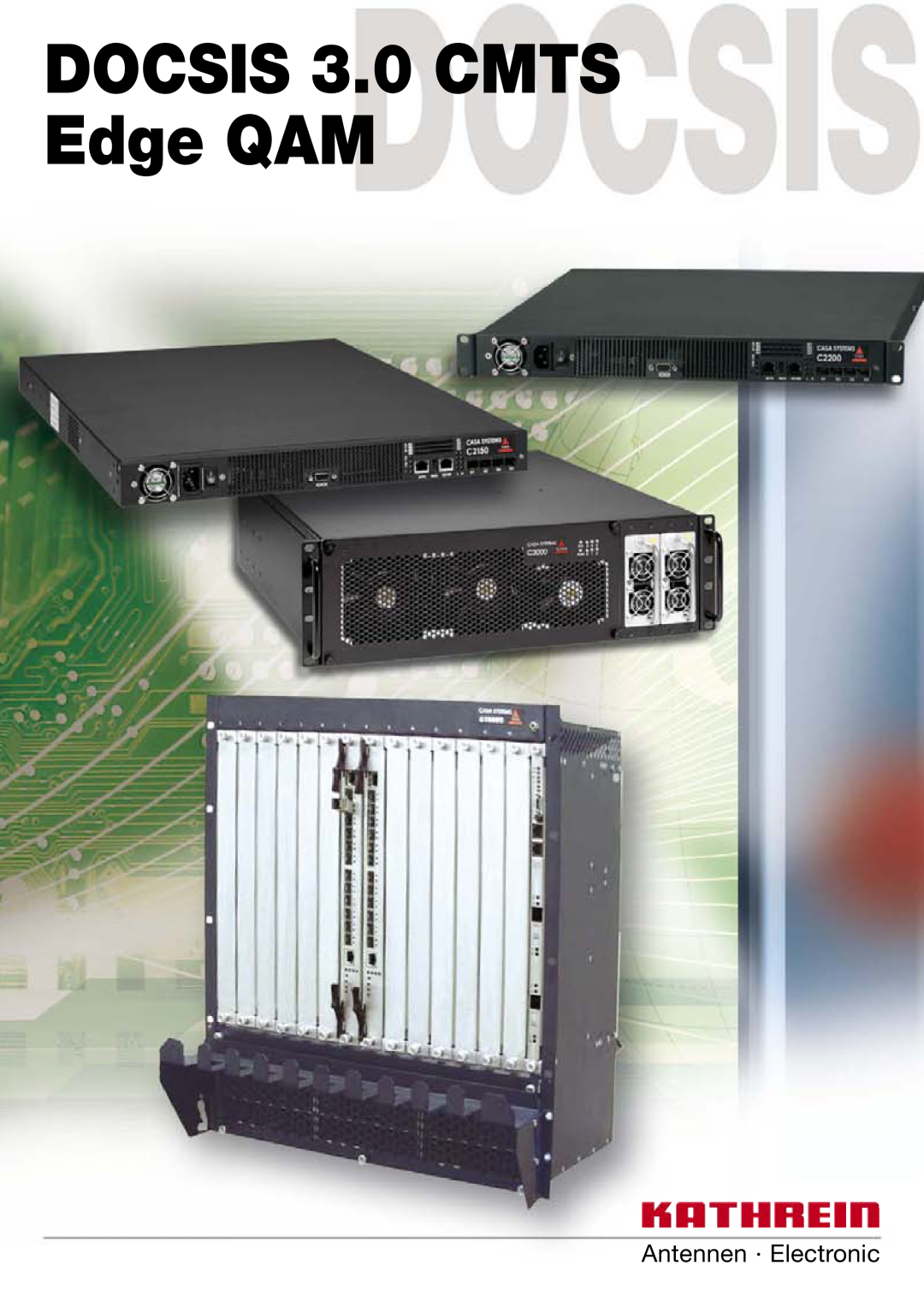 Kathrein manual Antennen · Electronic, DOCSIS 3.0 CMTS Edge QAM 