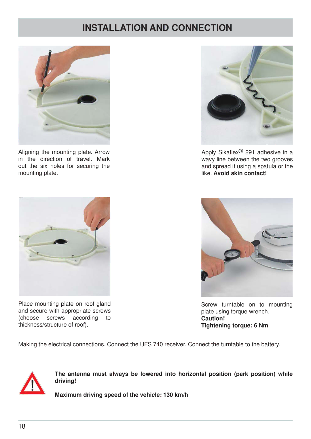 Kathrein CAP 600 manual Tightening torque 6 Nm 