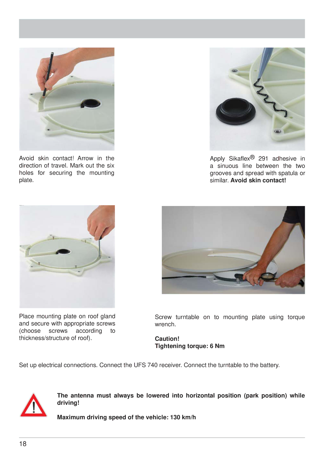 Kathrein CAP 700 manual Tightening torque 6 Nm 